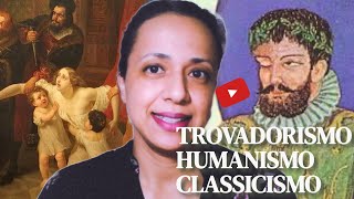 Trovadorismo Humanismo e Classicismo  Aula literatura portuguesa [upl. by Nytram]