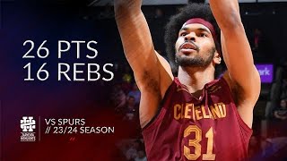 Jarrett Allen 26 pts 16 rebs vs Spurs 2324 season [upl. by Megargee]