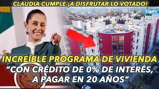 La Presidenta cumple su palabra Podrán obtener crédito para vivienda con 0 de interés con CONAVI [upl. by Hanas]