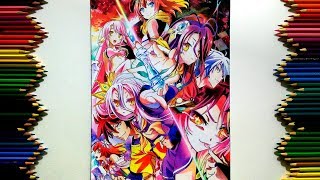 Drawing  No game no life Zero Movie ノーゲーム・ノーライフ ゼロ [upl. by Selrhc]