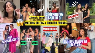 REAL DRAMA Before EVENT😱😂CRAZY  SHOPPING 🤯Creators in MUMBAI for FEMINA X MAMAEARTH😍celebs [upl. by Mellins]