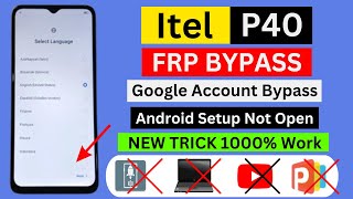 Itel P40 FRP Bypass Android Setup Not Open  NEW Trick 2025  Itel P662L FRP Bypass  No XShare [upl. by Braca336]