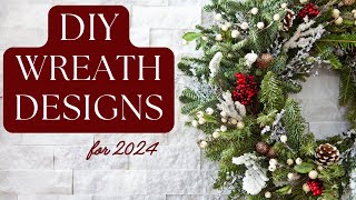 10 BEAUTIFUL DIY CHRISTMAS WREATH DESIGNS 💕 [upl. by Custer]