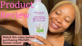 FRUISER DOUBLE MOISTURIZING SHOWER CREAM WITH GOAT MILK AND PEARL POWER FRUISER PRODUCT REVIEW [upl. by Oiliduab]