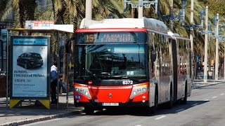 Autobus en Barcelona Cataluña España  TMB Bus Metro  Transports Metropolitans de Barcelona [upl. by Adnovoj]