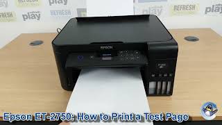 Epson Ecotank ET2750 How to Print a Nozzle Check Test Page [upl. by Jb]