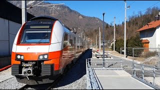 REX 3416  Durchfahrt im Bahnhof Bad Goisern Jodschwefelbad [upl. by Schouten]