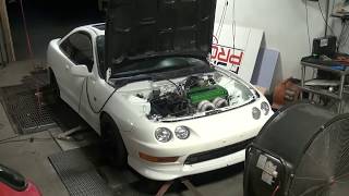 Integra B16 6262 turbo 15psi 417whp KP Tuning dyno [upl. by Drarej]