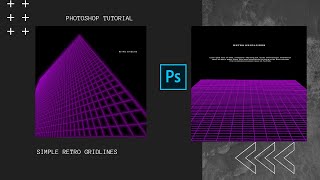 Quick Photoshop Tutorial  Simple Retro Gridlines [upl. by Azilanna]