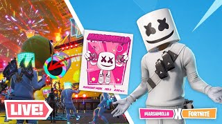 MARSHMELLO LIVE FORTNITE EVENT FULL 10 MIN GAMEPLAY  LIVE SET FORTNITE BATTLE ROYALE [upl. by Hightower]