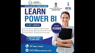 Become a Certified Microsoft Power BI amp MIS Data Analyst for Financial Services  Aadya Institute [upl. by Ishmul]