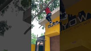 Swasam adakkipidchhh kanukaa 👀 ⚠️ ‼️ parkour jump shorts viralshorts army dangerous fail [upl. by Fast613]