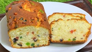 Bakery Style Fruit Cake Recipe ❤️  Soft Spongy and Delicious Fruit Cake 🍰  Vanilla Fruit Cake [upl. by Scurlock]