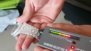 Custom Moissanite Watch Pass Diamond Tester [upl. by Grim]