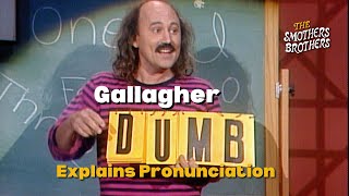 Gallagher Explains Pronunciation  The New Smothers Brothers Comedy Hour [upl. by Ahsyas]