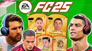 Messi amp Ronaldo react to FC 25 PLAYER RATINGS with ANTONY [upl. by Jewell94]