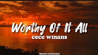 Worthy Of It All  Cece Winans Lyrics Video [upl. by Adali]