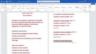 Système séquentiel  compteur synchrone à cycle quelconque [upl. by Dutch]