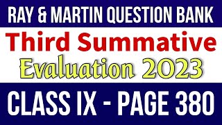 Ray And Martin Question Bank  Class 9 English Third Summative Page 380 [upl. by Nagap]