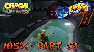 Crash Bandicoot 3  N Sane Trilogy  105 Walkthrough Part 12 Midnight Run Gem [upl. by Nahk]