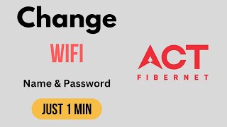 How To Change Wifi Name And Password In ACT  Change Wifi Name And Password ACT Fibernet  Tamil [upl. by Osbourn134]