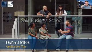 Oxford MBA application tips webinar [upl. by Anrev]