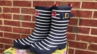 Joules Molly Stripe Navy Wellies Review [upl. by Pogue]