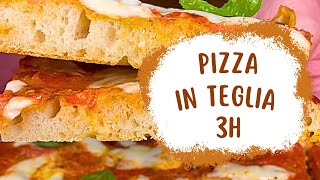 PIZZA IN TEGLIA IN 3 ORE SOFFICISSIMA E LEGGERA [upl. by Phyllida]