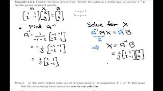 Linear Algebra 55  Linear Systems as Matrix Equations 3 of 3 [upl. by Akcebar]