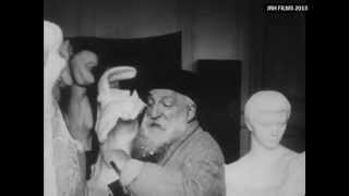 Auguste Rodin  Filmed Sculpting in his Studio 1915 [upl. by Abagail]