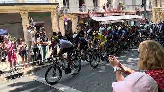 2024 Tour de France Arrives in Beziers with Yellow Jersey [upl. by Kynthia]