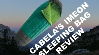 CABELAS IMEON SLEEPING BAG REVIEW [upl. by Skipton]