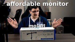 Logilink dual monitor desk mount stand [upl. by Atibat]