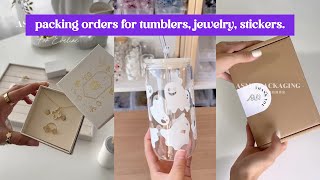 Pack an order with me ASMR  small business packaging [upl. by Eirojam697]