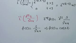 Inverse Laplace transform of Second Shifting Theorem in English [upl. by Hewe]