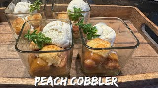 PEACH COBBLER WITH A SECRET INGREDIENT [upl. by Akemhs]