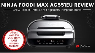 Ninja Foodi MAX Grill amp HeißluftFritteuse Review AG551EU [upl. by Llenel]