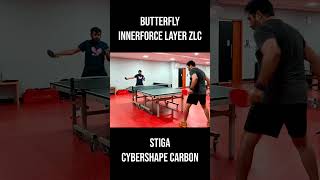 Butterfly Innerforce Layer Zlc Vs Stiga Cybershape Carbon [upl. by Aizat]