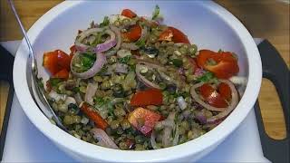 lentil salad with vegetables tasty and healthy salad  cook smart to enjoy [upl. by Opiak351]