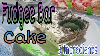 SUPER EASY CAKE  Fudgee Bar Cake  no bake no steam  3 ingredients only [upl. by Oinigih14]