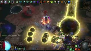 Path of Exile 318  Animate weapon Necromancer Uber Shaper kill [upl. by Onoitna938]