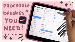 My Favourite Procreate Brushes you need [upl. by Eyllek214]