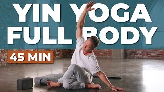 Yin Yoga Full Body 45 Min Deep Stretch amp Relaxation with Travis Eliot [upl. by Novi8]