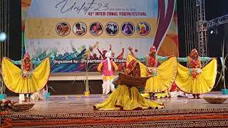 CRA College Sonipat Haryanvi Folk Dance Inter Zonal Youth Festival MDU Rohtak 2023 [upl. by Monreal]