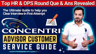 Concentrix Interview Questions and Answers  HR amp Ops Round Question and Answers Revealed [upl. by Virgy]