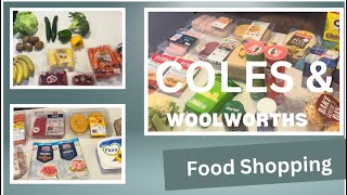 Coles and Woolworths food shop with prices Meal plan Australian family of four [upl. by Gnilrad]