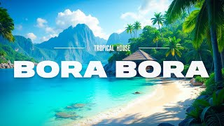 FLYING OVER BORA BORA 4K UHD TV  Tropical Music Along With Beautiful Nature Videos  4K Video Ultra [upl. by Aggarwal598]