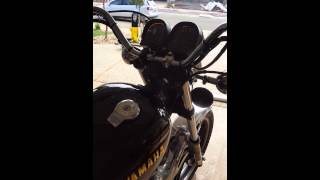 Xv750 backfire rear cylinder then no start [upl. by Eterg]