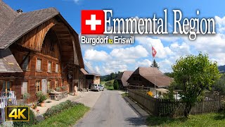 Emmental Switzerland 🇨🇭 Driving from Burgdorf to Eriswil [upl. by Ilil]