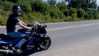 ZZR 1100С Wheelie [upl. by Attiuqehs]